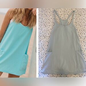 Free People Movement Hot Shot Mini Dress Boardwalk Blue Size S